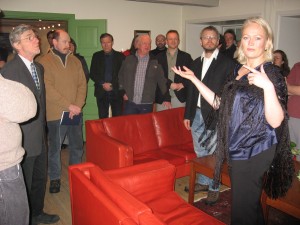 Een toespraak tijdens de offici�le ontvangst